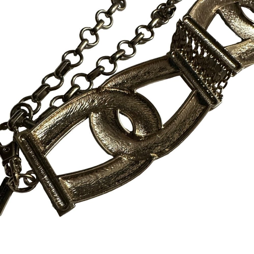 Chico’s Metal Chain Accent Silver Adjustable Belt - Picture 11 of 13